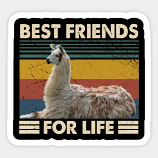 Pint-sized Paws Parade Llama Best Friends For Life Tee Sticker